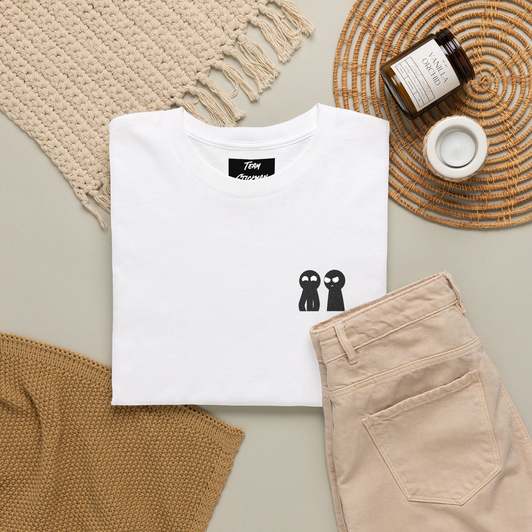 Team Stickman Heavy Cotton Tee - White